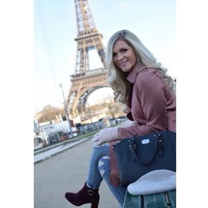 Pink Faux Leather Jacket